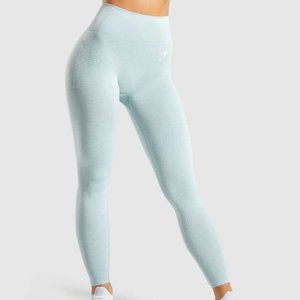 Gymshark Vital Seamless Leggings, Light Green Marl